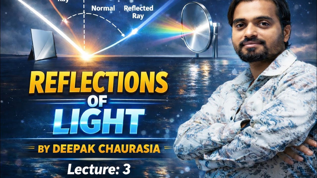 Reflection of Light – Lect:-3 | Laws of Reflection & Ray Diagram | Class 10 Physics | By Deepak Sir
