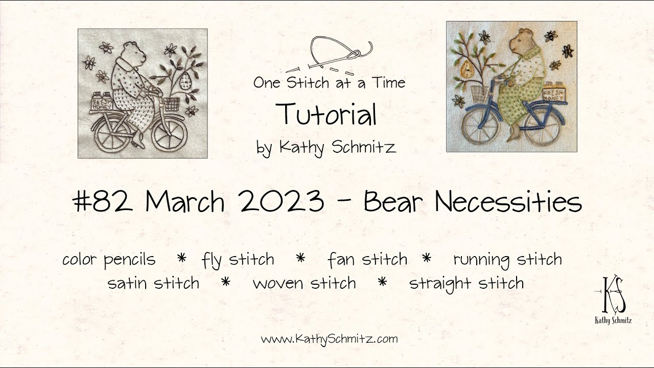 82 BEAR NECESSITIES  Hand embroidery tutorial