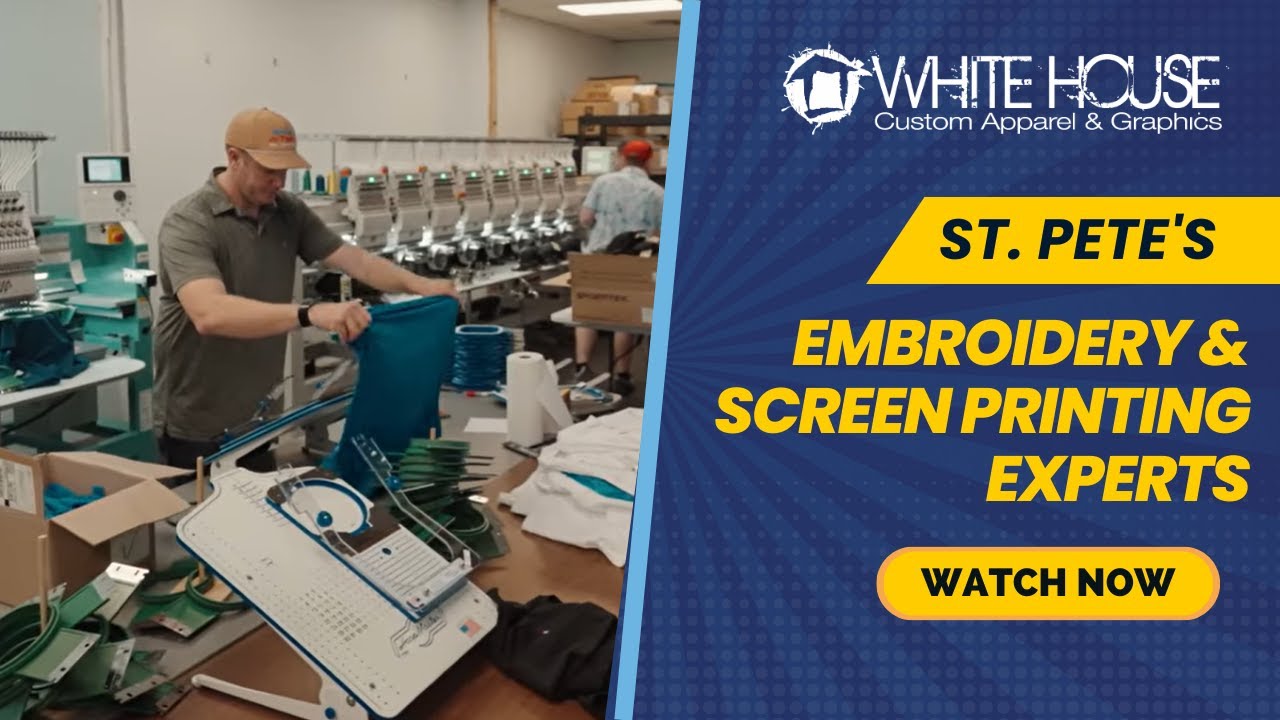 Custom Screen Printing & Embroidery in St. Petersburg FL | White House Custom Apparel Since 1986