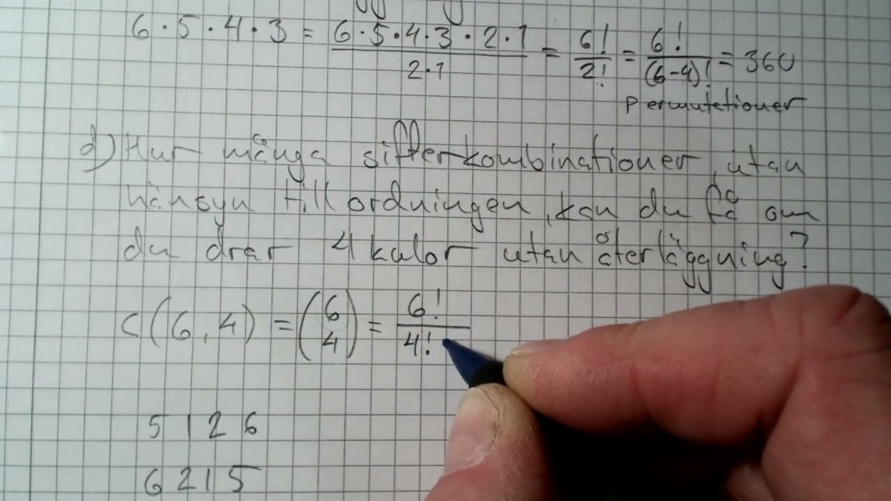 kombinatorik kombinationer matte 5