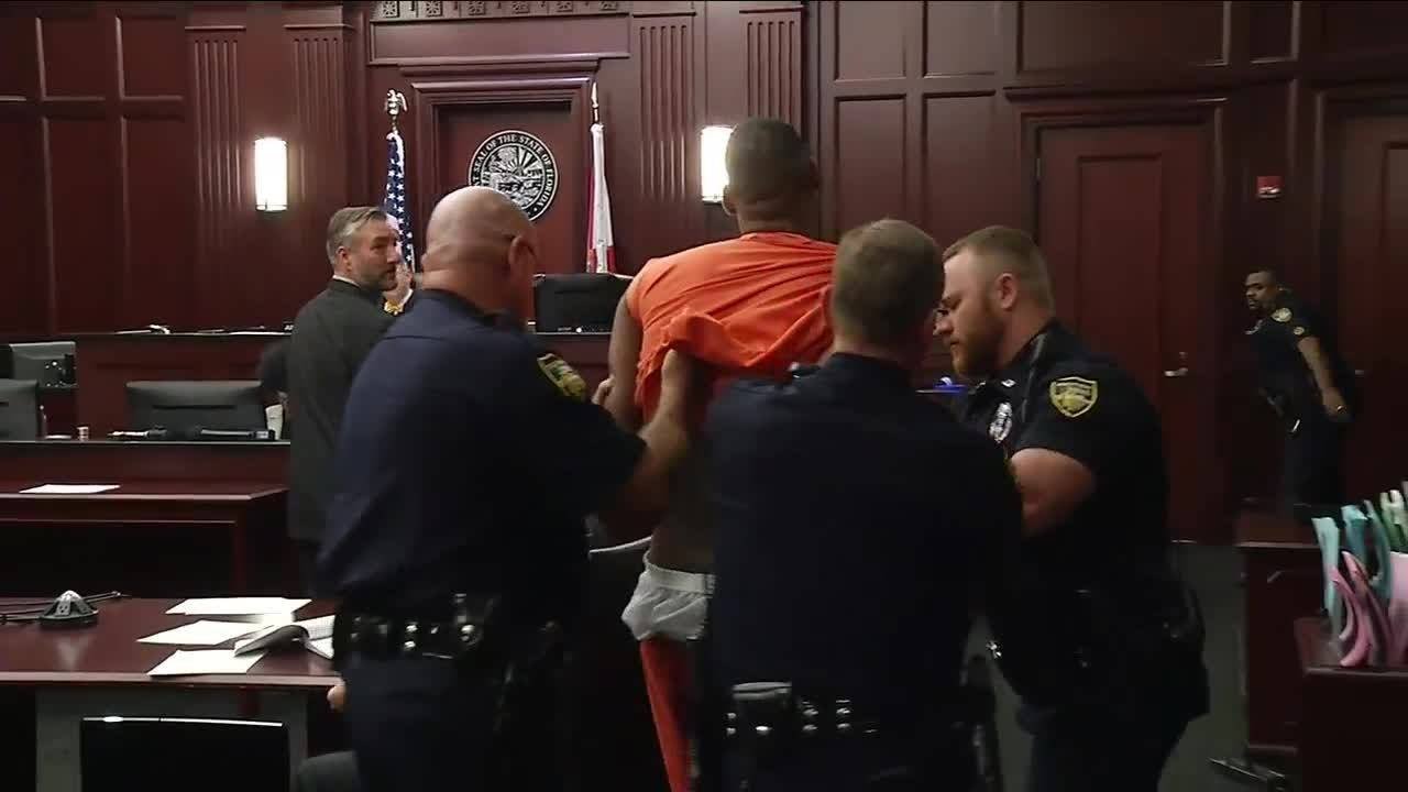 Outburst in court