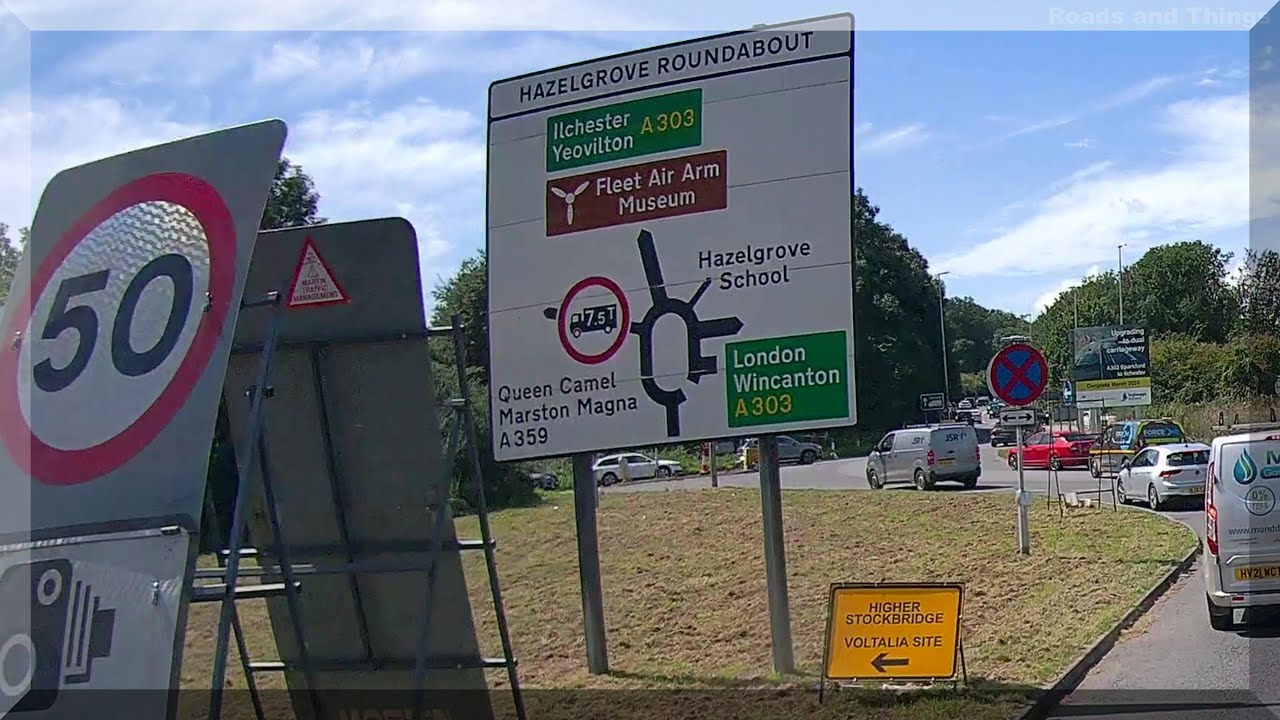 August 2023 update. A303 Dualling Sparkford to Podimore, Somerset, England, UK.