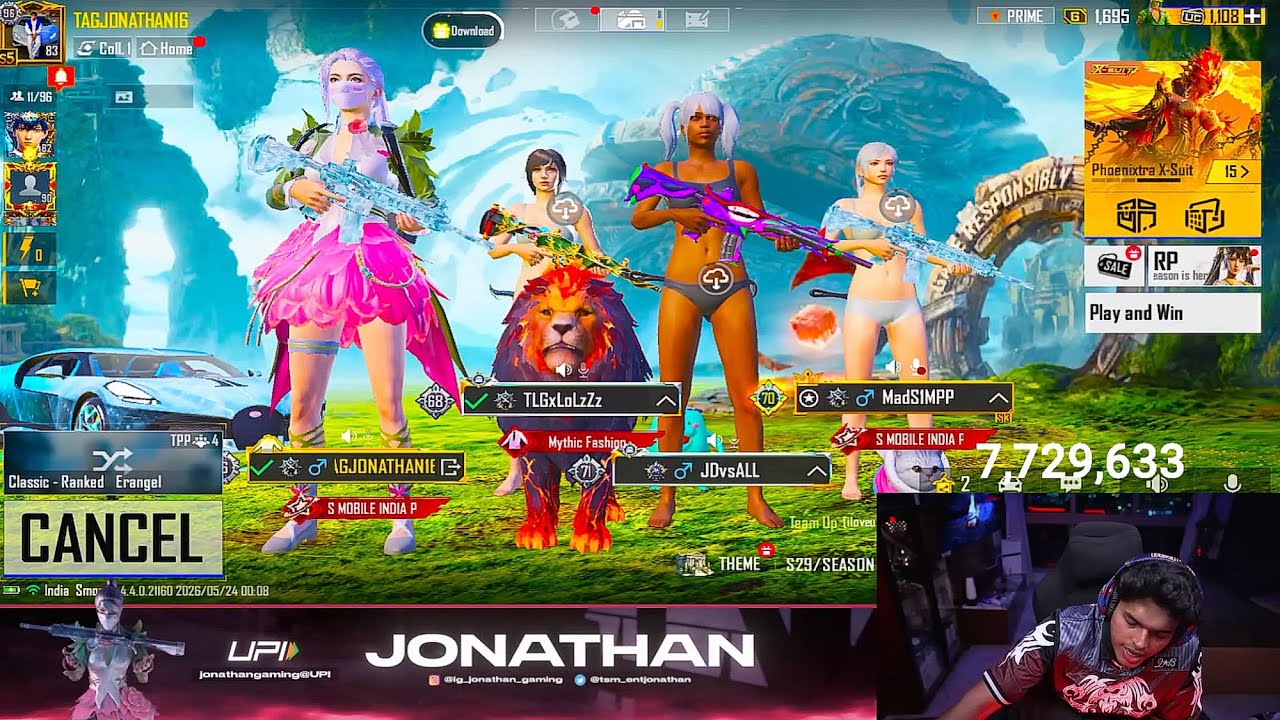 🔥30 Kills Jonathan New Highest Kill Record | BGMI 4.4 Update 😈| #jonathangaming