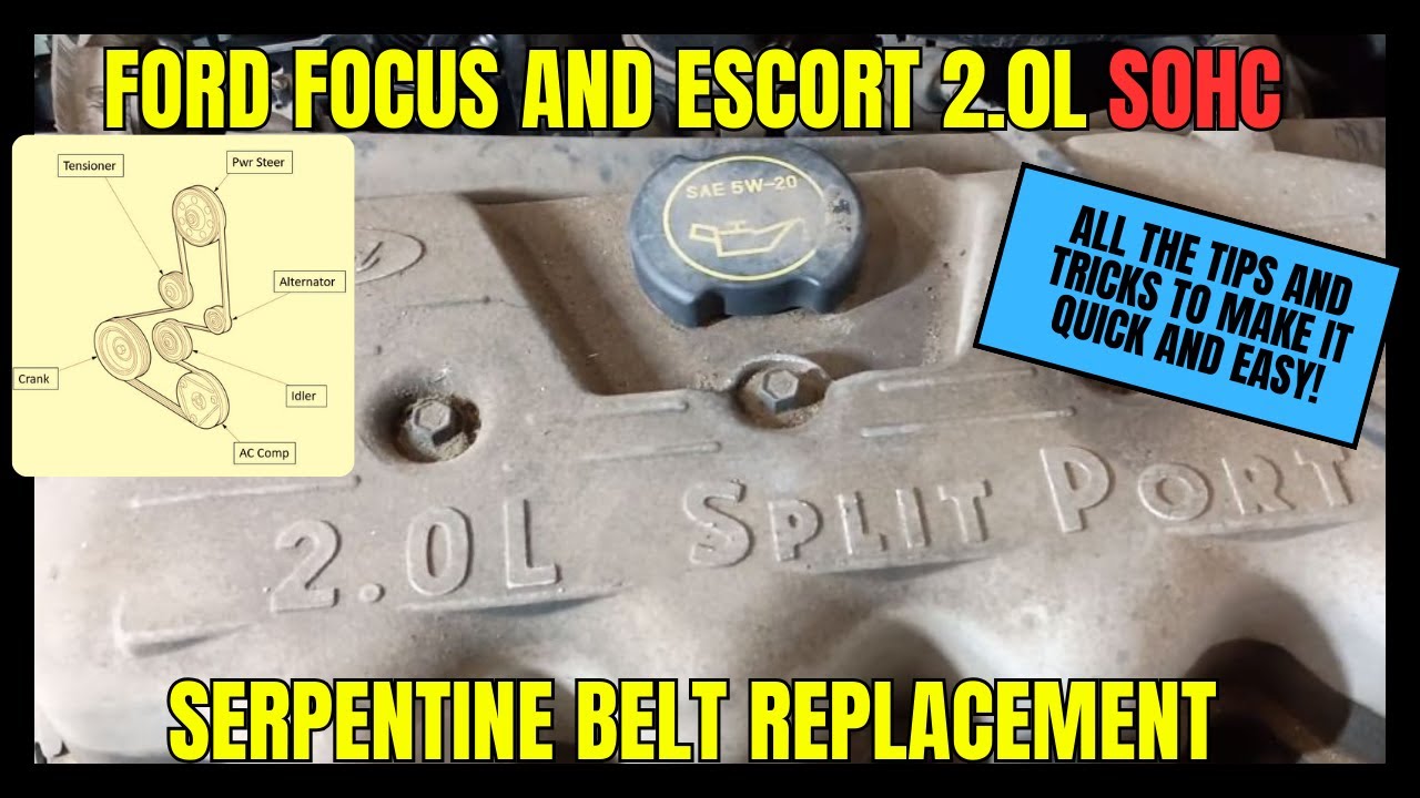 ford focus escort 2.0 sohc serpentine belt 98-2002