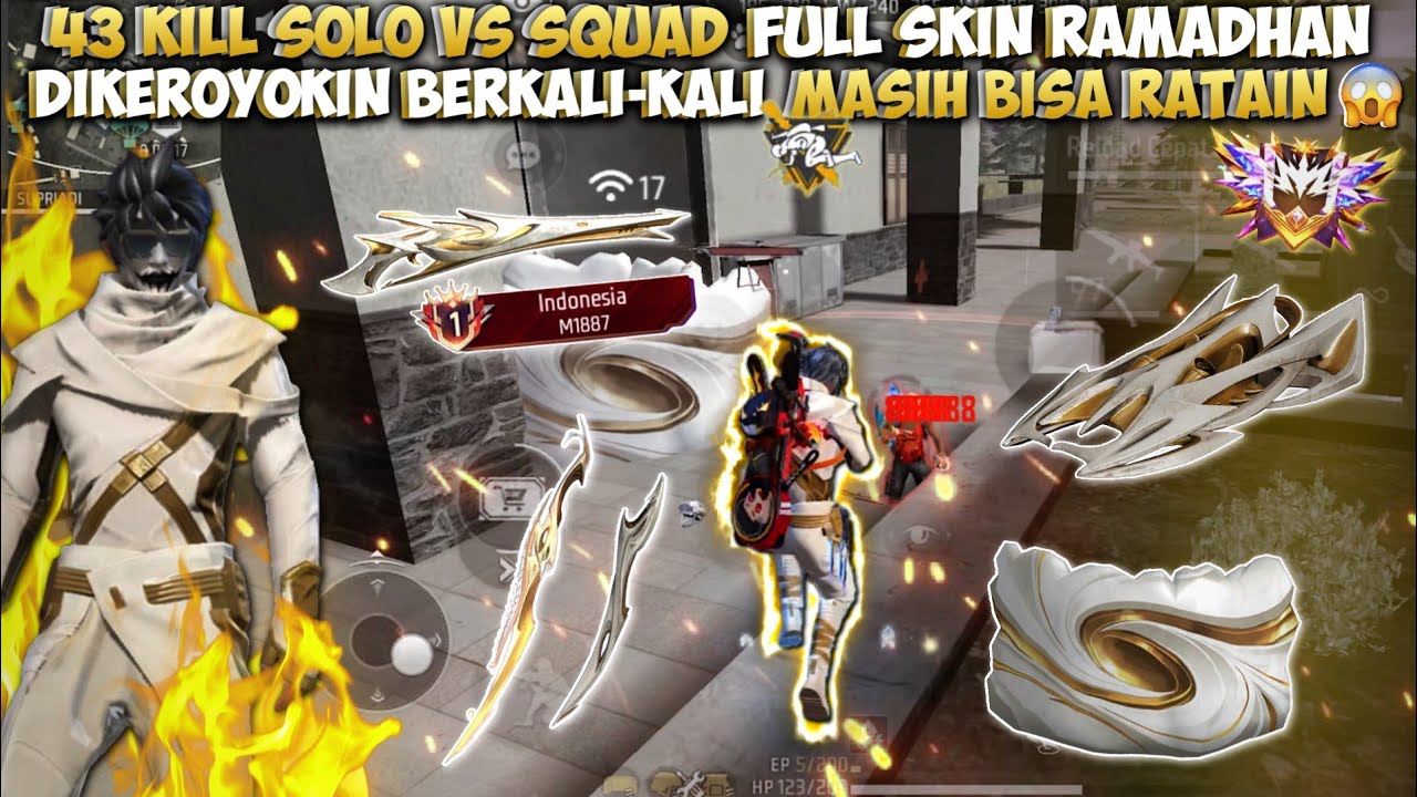 43 KILL SOLO VS SQUAD PAKE FULL SKIN RAMADHAN!! DIKEROYOKIN BERKALI-KALI MASIH BISA RATAIN😱