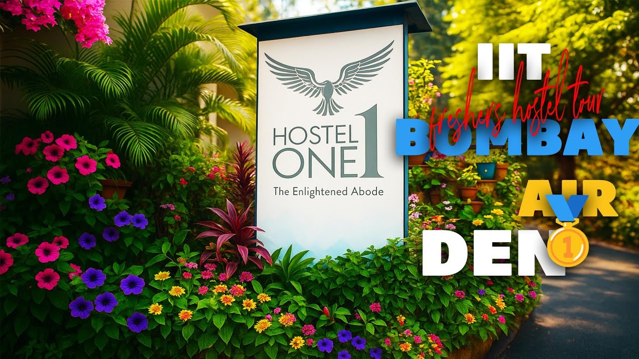 IIT Bombay Hostel 1 Tour | The Enlightened Abode for Freshers 🏡 | Rooms, Mess, Gym, Study Areas