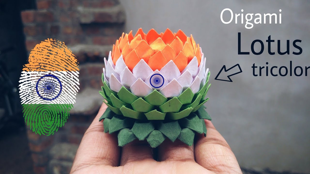 Origami lotus (Republic Day special)
