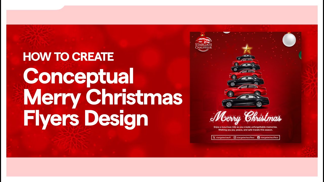 How to Design Conceptual Merry Christmas Flyer || CorelDRAW Tutorial