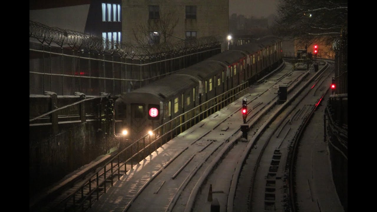 MTA NYC Subway: R62 AND R62A (3) and (S) Shuttle at the Buffalo Avenue Portal