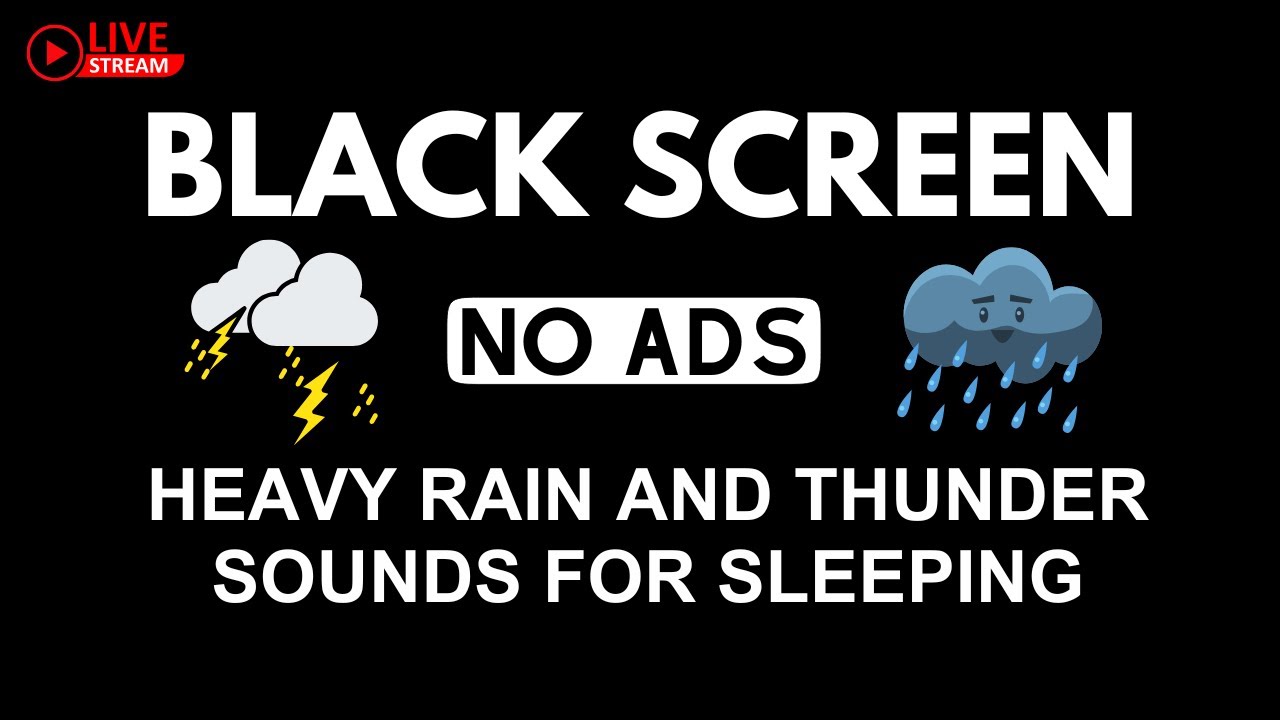 🔴 Super Heavy Rain Sound to Fall Asleep in 5 Minutes and Beat Insomnia | Noise Cancelling Sound
