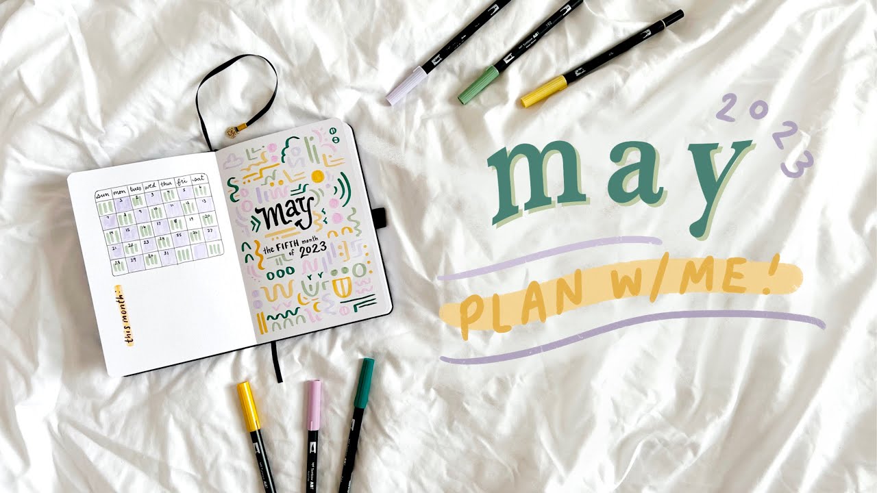 plan with me! may 2023 bullet journal set up
