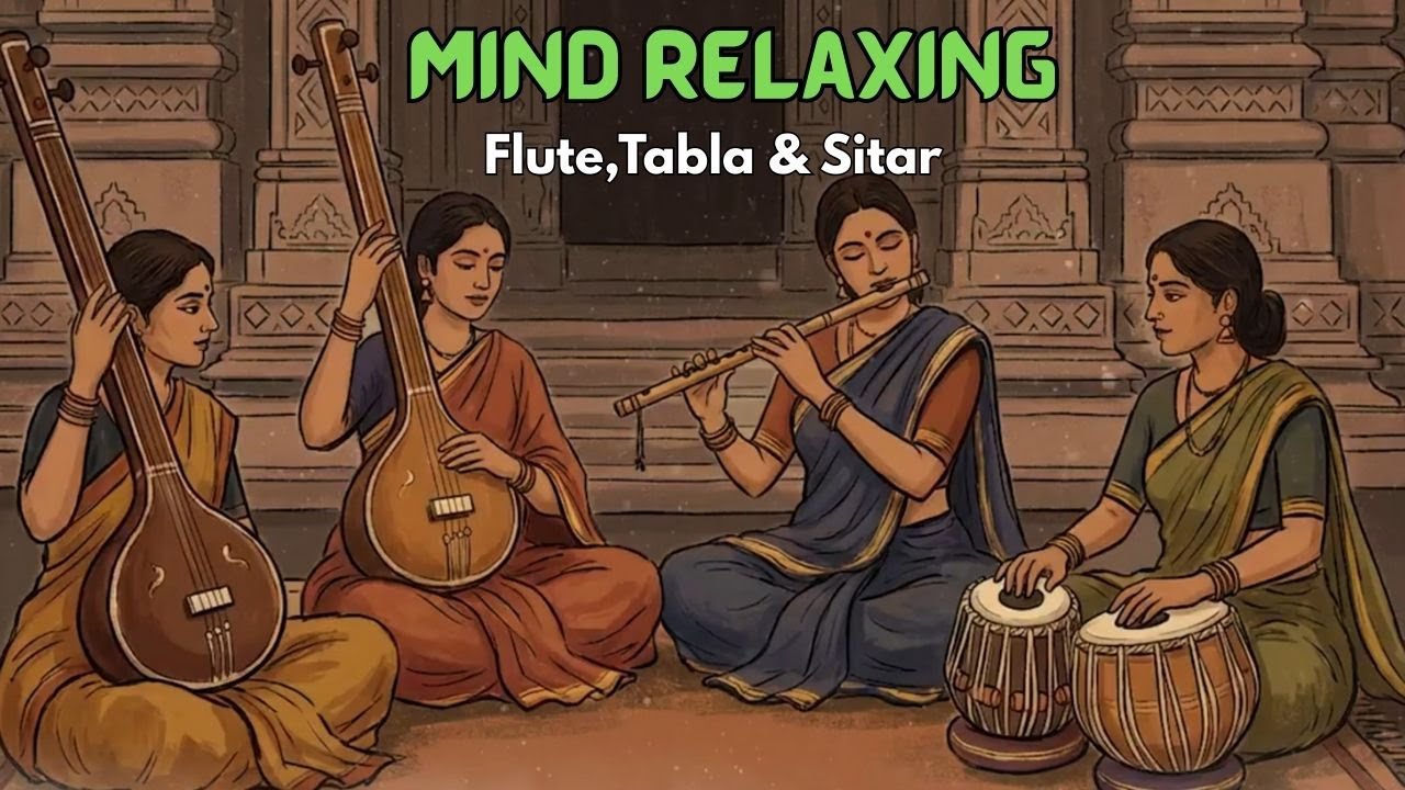 Mind Relaxing Flute Tabla and Sitar Compilation   Hindustani Instrumental Music , Vol - 21