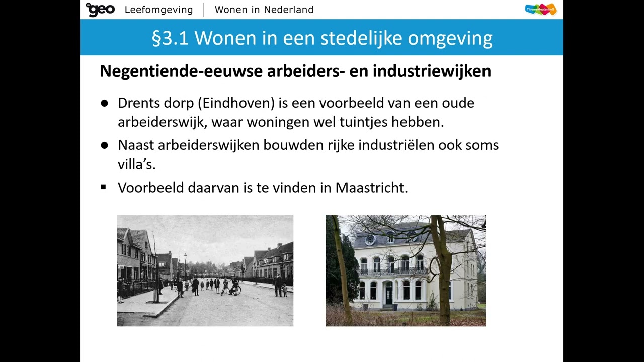 VWO NL steden - De Geo Wonen in Nederland H3.1