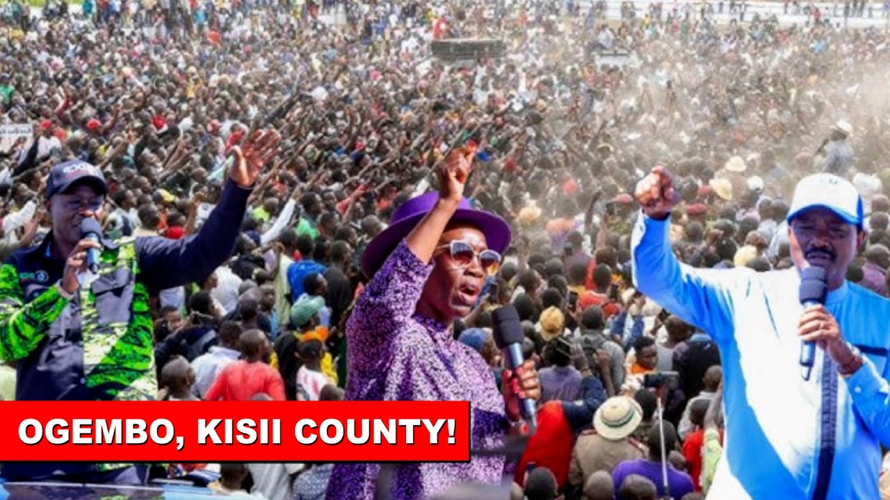 Gachagua, Kalonzo and other united opposition Mega Rally in Ogembo, Kisii to popularise Wantam!🔥