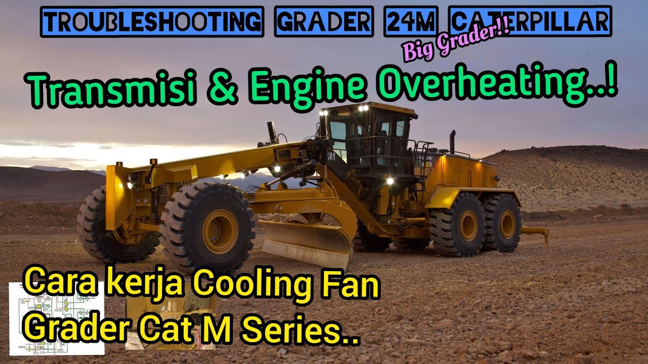Transmisi & Engine Overheating Grader 24M Cat. Cara kerja Cooling Fan Grader M Series.