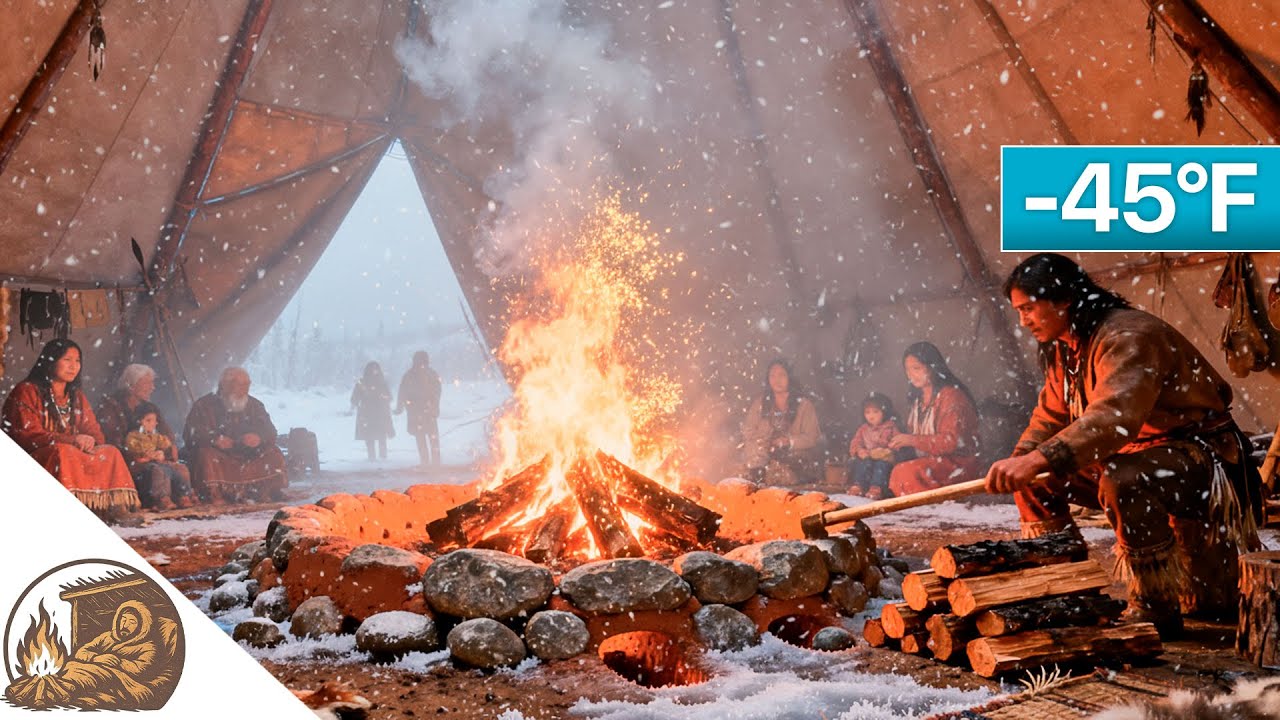 How Did Native Americans Engineer The Best Winter Fireplace | Documentary For Sleep