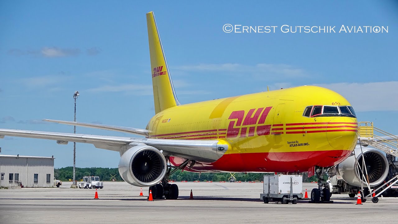 DHL Boeing 767-200ER(F) Arriving, Parking and Departing | Hamilton Int'l