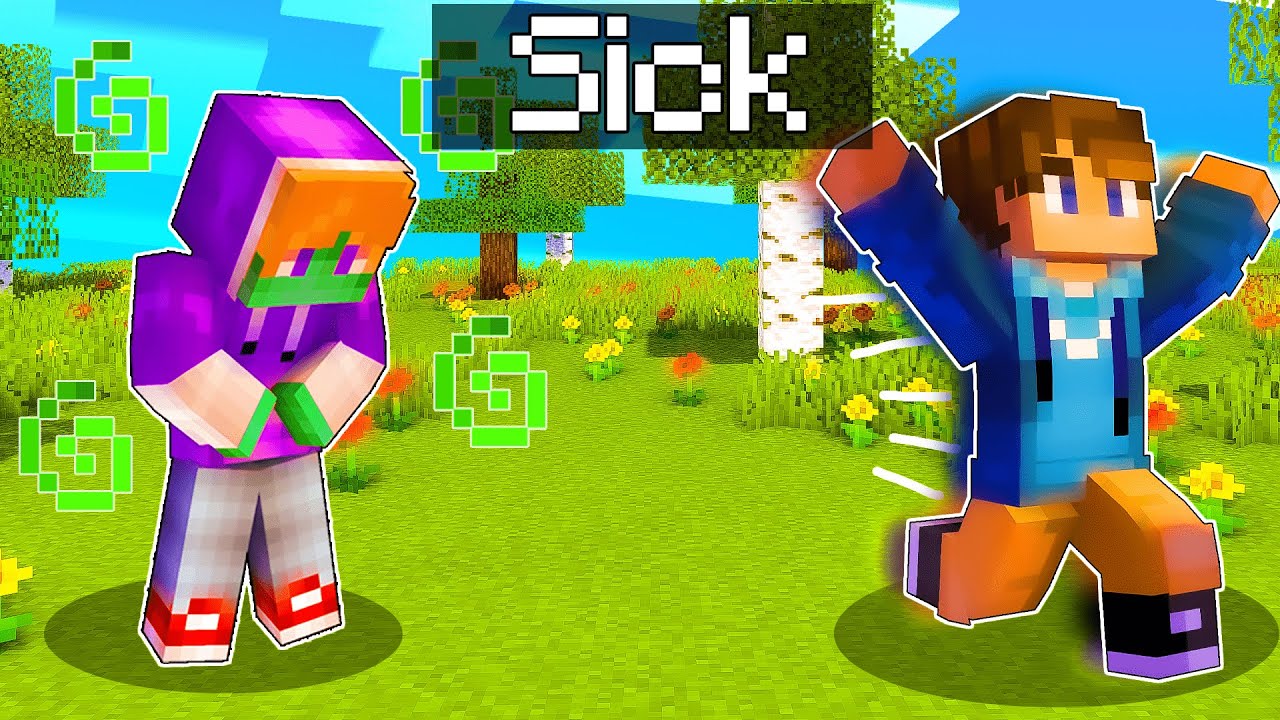 NICK gets SICK in Minecraft!