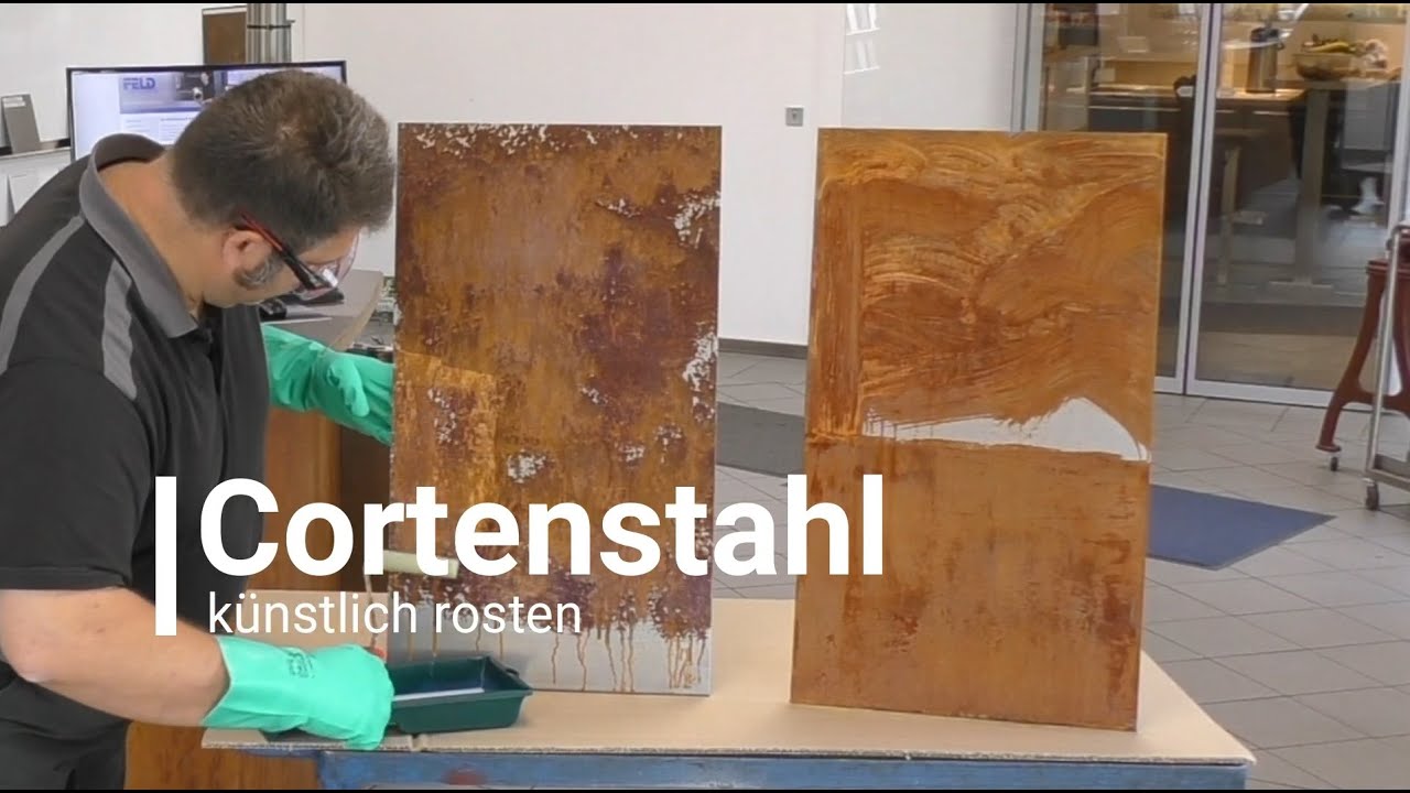 Cortenstahl künstlich rosten