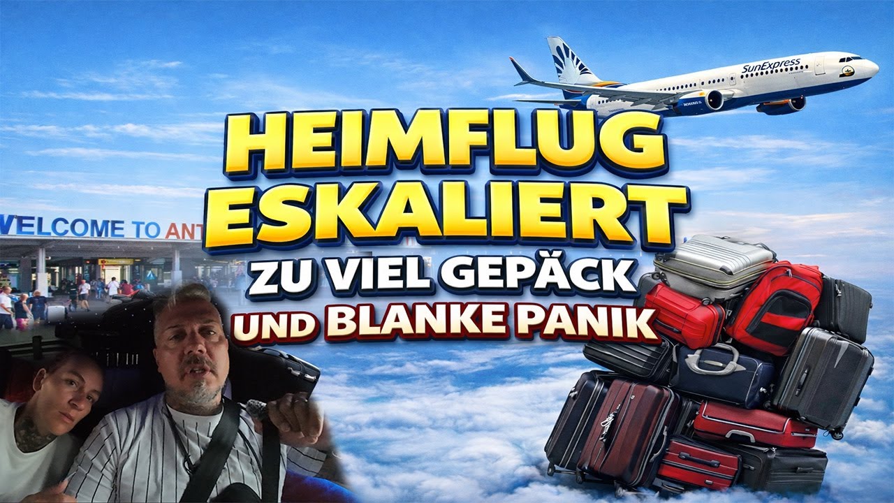 Heimflug eskaliert: Zu viel Gepäck & blanke Panik