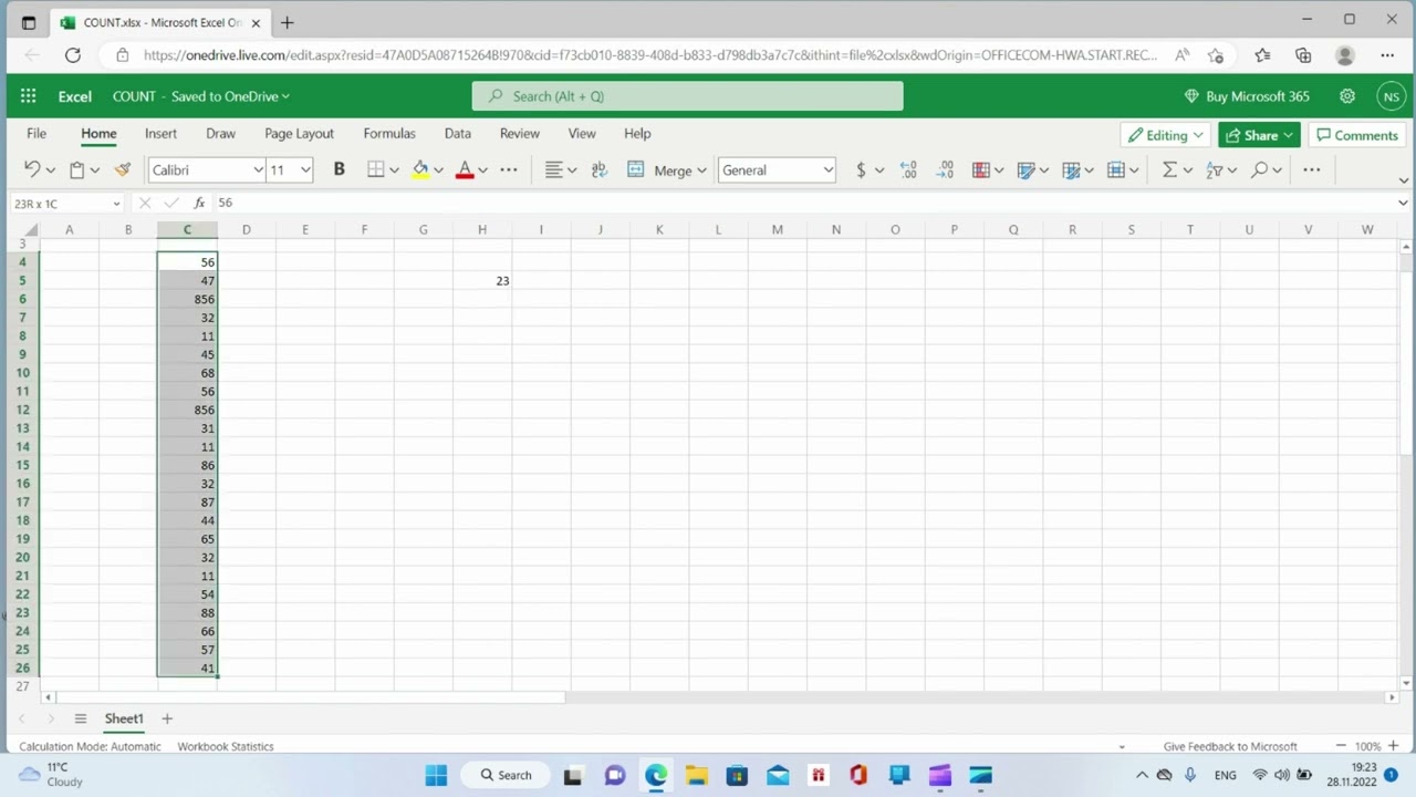 COUNT և COUNTIF բանաձևերը EXCEL-ում/Դաս 8