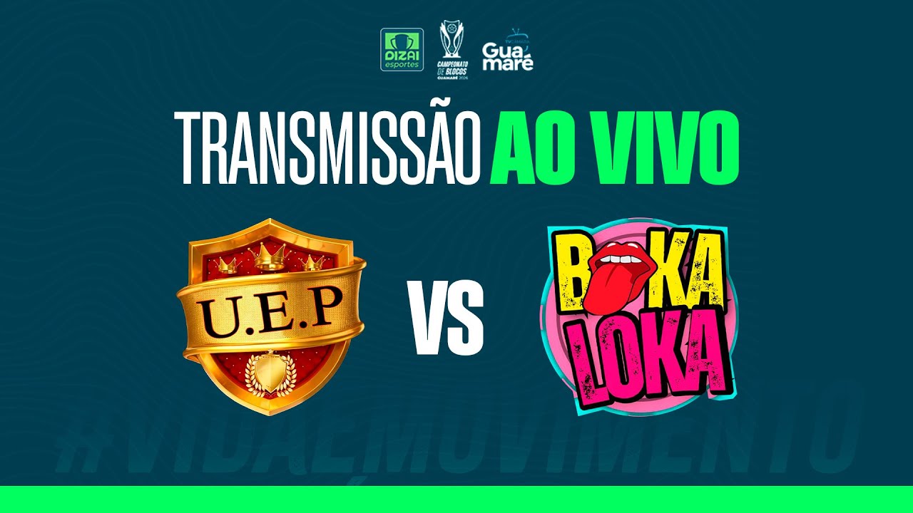 🔴AO VIVO | UNIÃO ESPORTIVA X BOKA LOKA | CAMPEONATO DE BLOCOS DE GUAMARÉ 2026