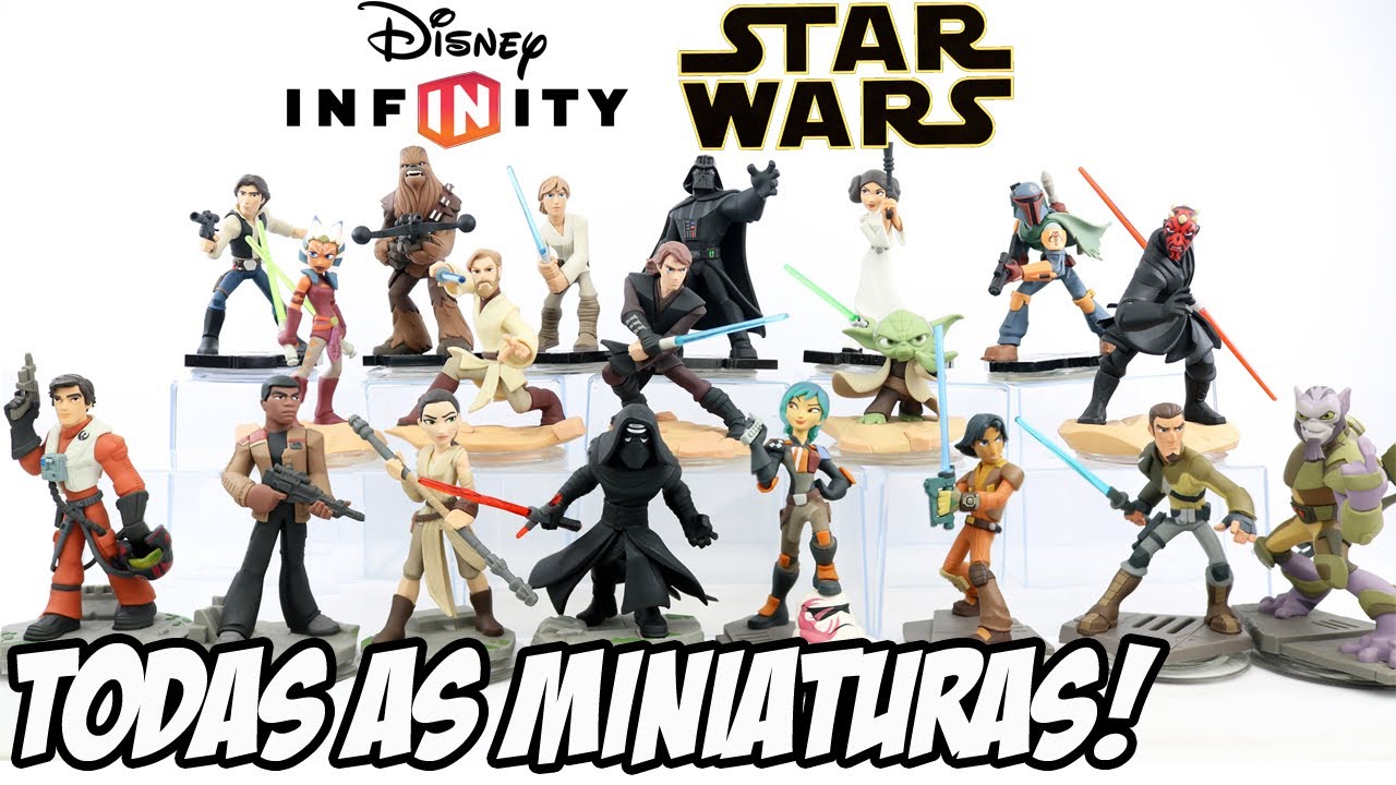 Coleção completa de MINIATURAS DE STAR WARS do game Disney Infinity 3.0