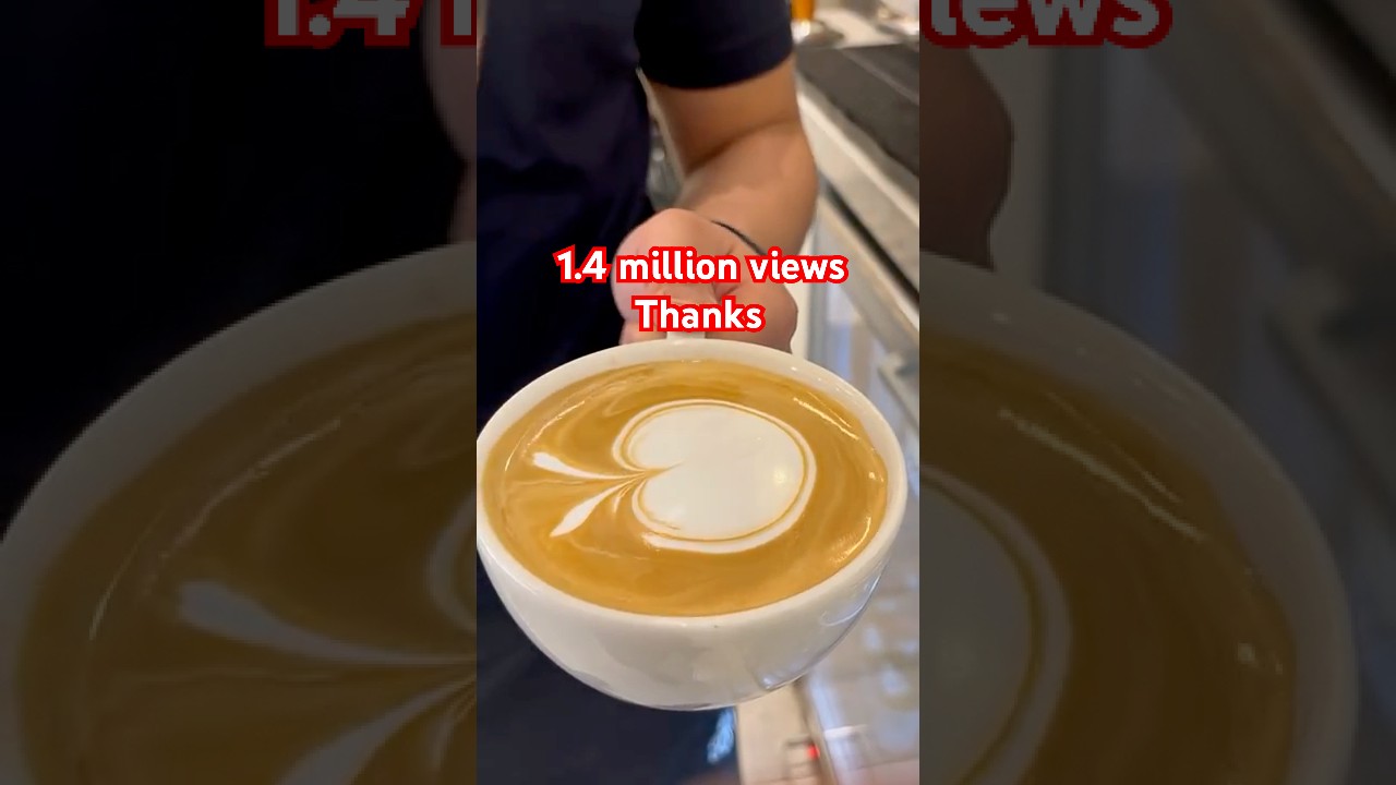 MY FAVORITE APPLE LATTE ART #skills #artist #baristalife #basic