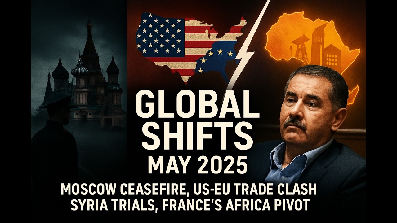 Global Shifts May 2025: Moscow Ceasefire, US-EU Trade Clash, Syria Trials, France&rsquo;s Africa Pivot