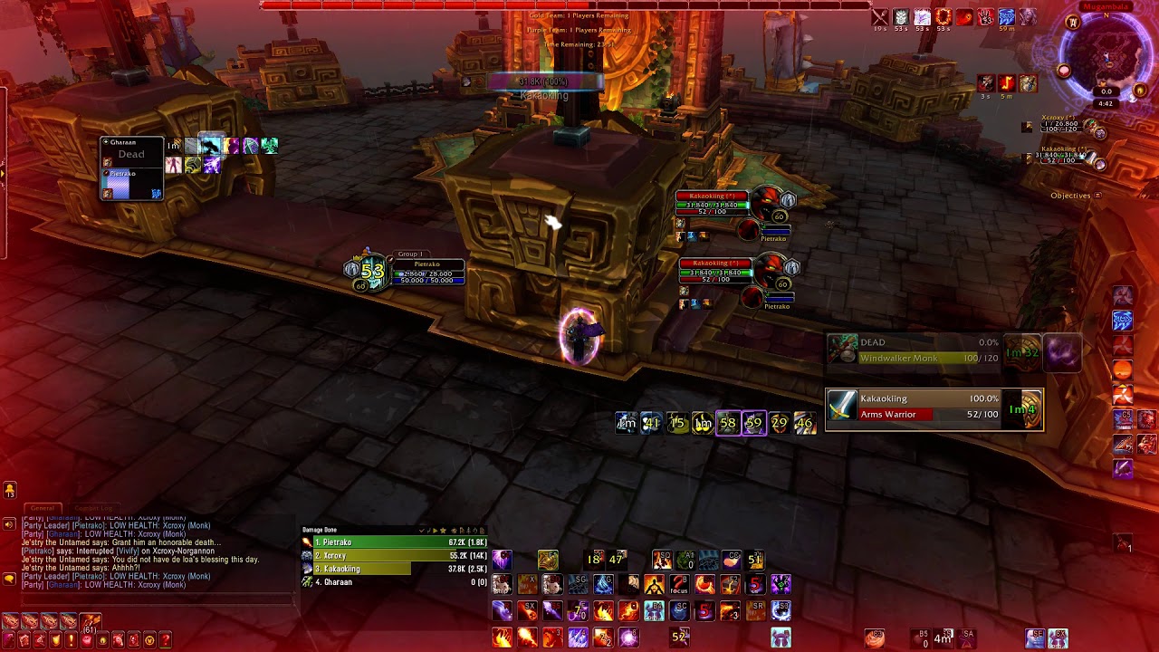 Fire Mage / Resto Shaman vs Windwalker Monk / Arms Warrior - Shadowlands 9.0.2