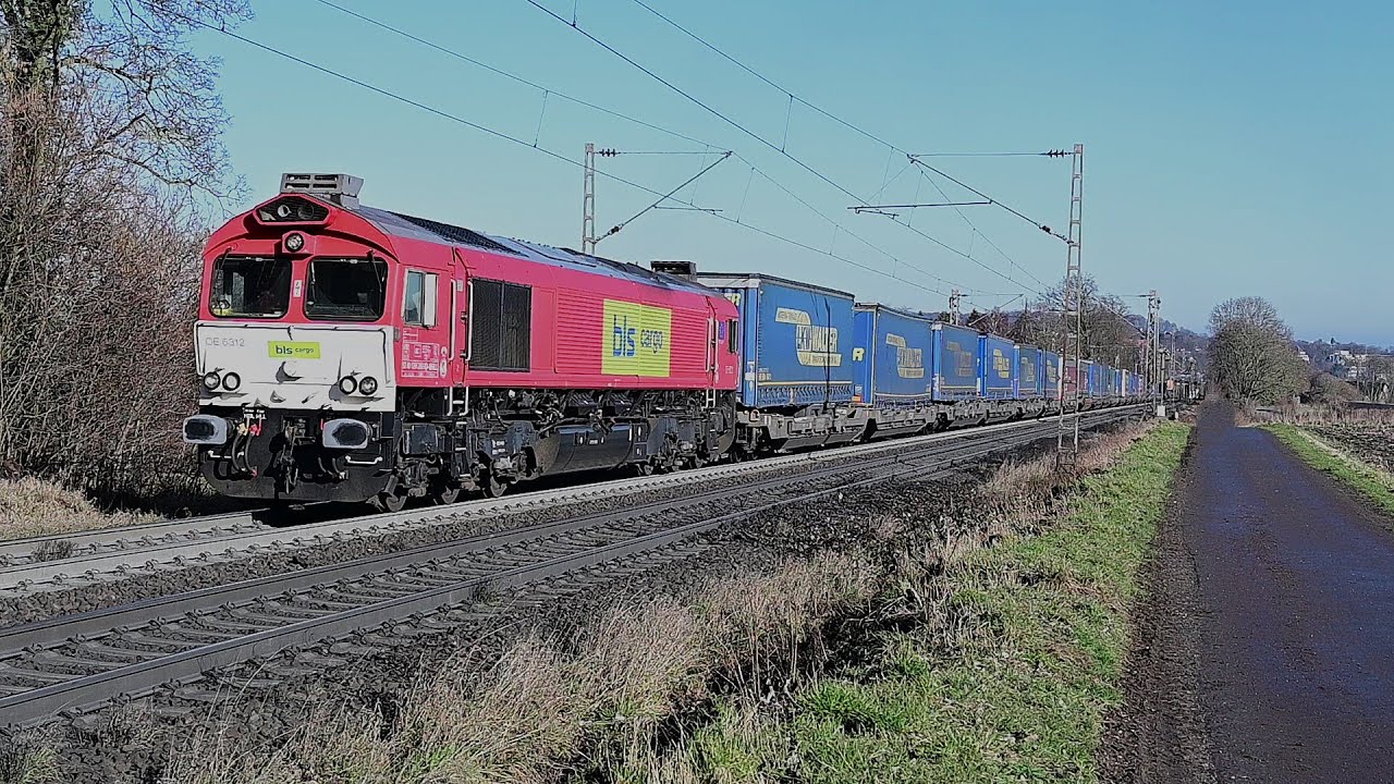 BLS class 66 6312 met Walter in Aken op 30-1-2026.