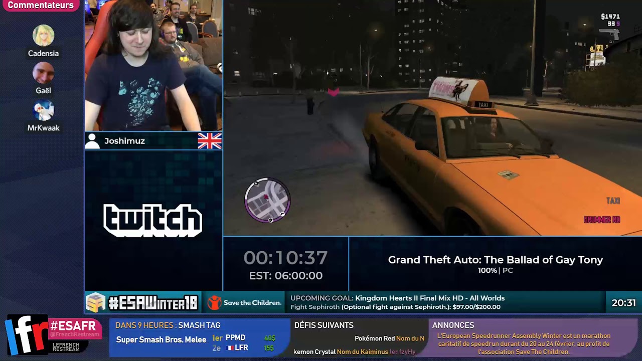 Grand Theft Auto: The Ballad of Gay Tony en 6:02:08 (100%) [ESAW18 Restream FR]