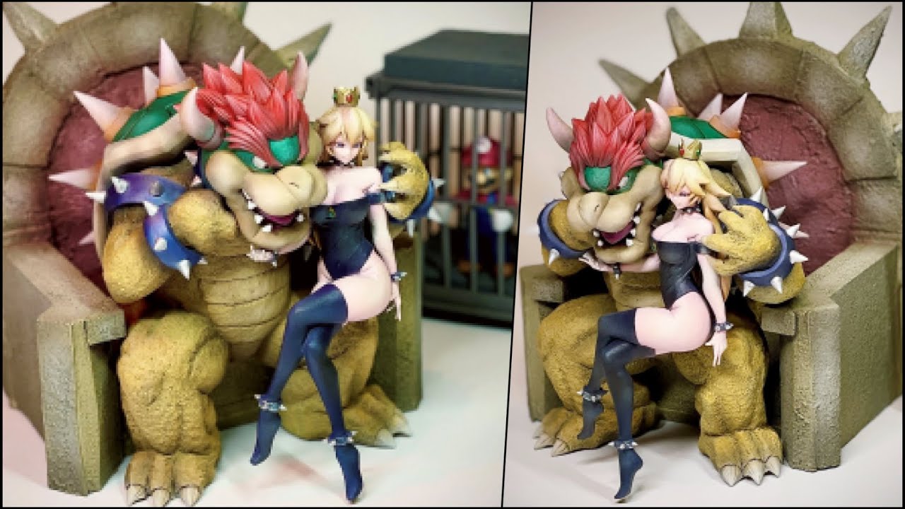 クッパ&ピーチ姫（純愛）のフィギュアを作ってみた - How to make a figure of Bowser & Princess Peach (pure love) -