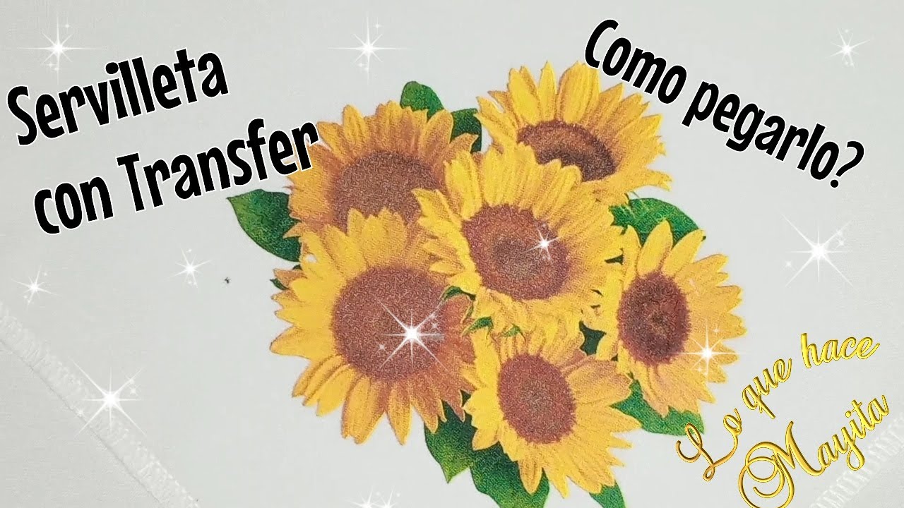¿Cómo poner transfer en una servilleta?
