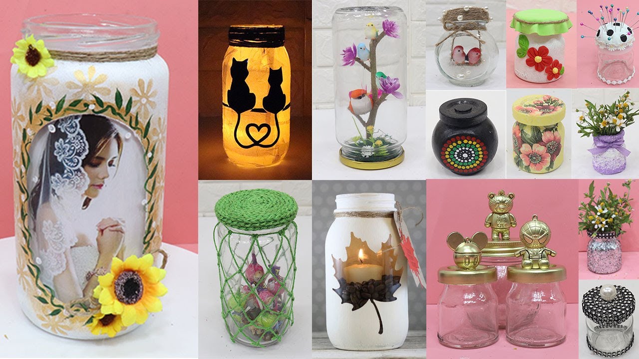 15 Unique Glass Jar decoration ideas  | Home decorating ideas handmade