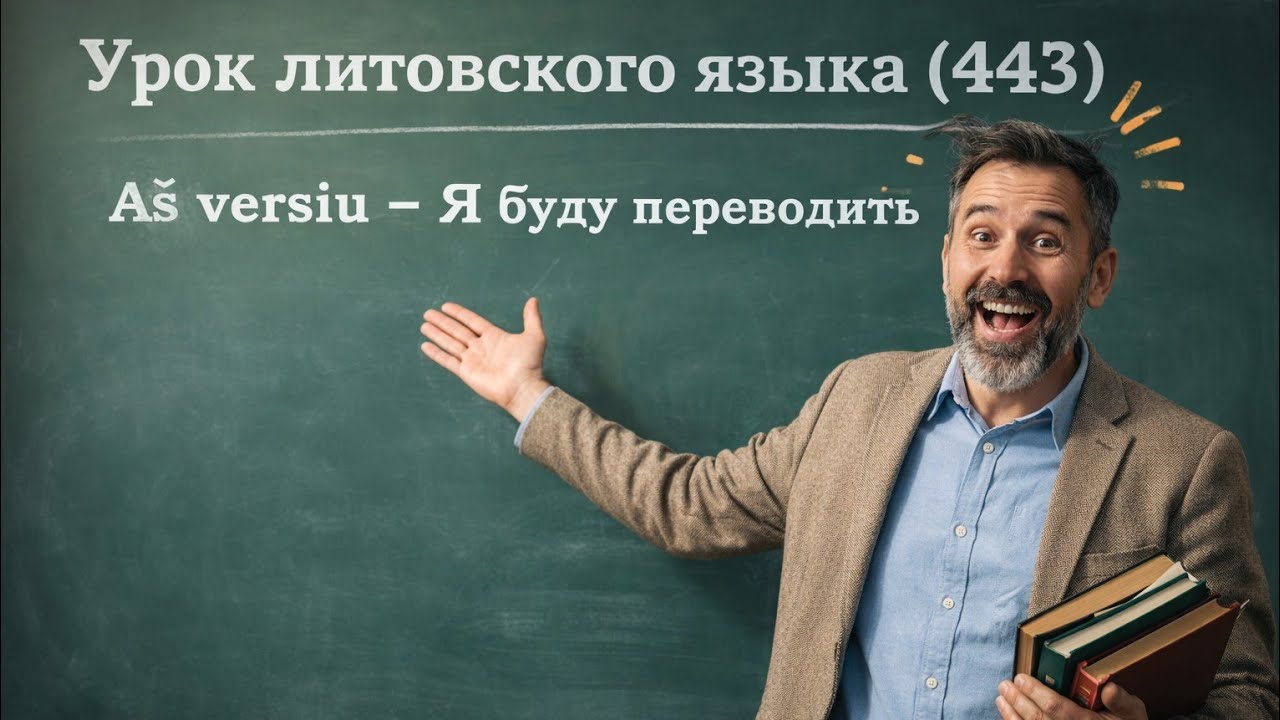 Урок 00443. A&scaron; versiu &ndash; Я буду переводить.