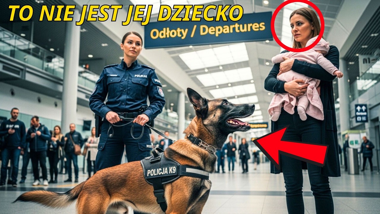 Pies służbowy zatrzymał kobietę z niemowlęciem na lotnisku