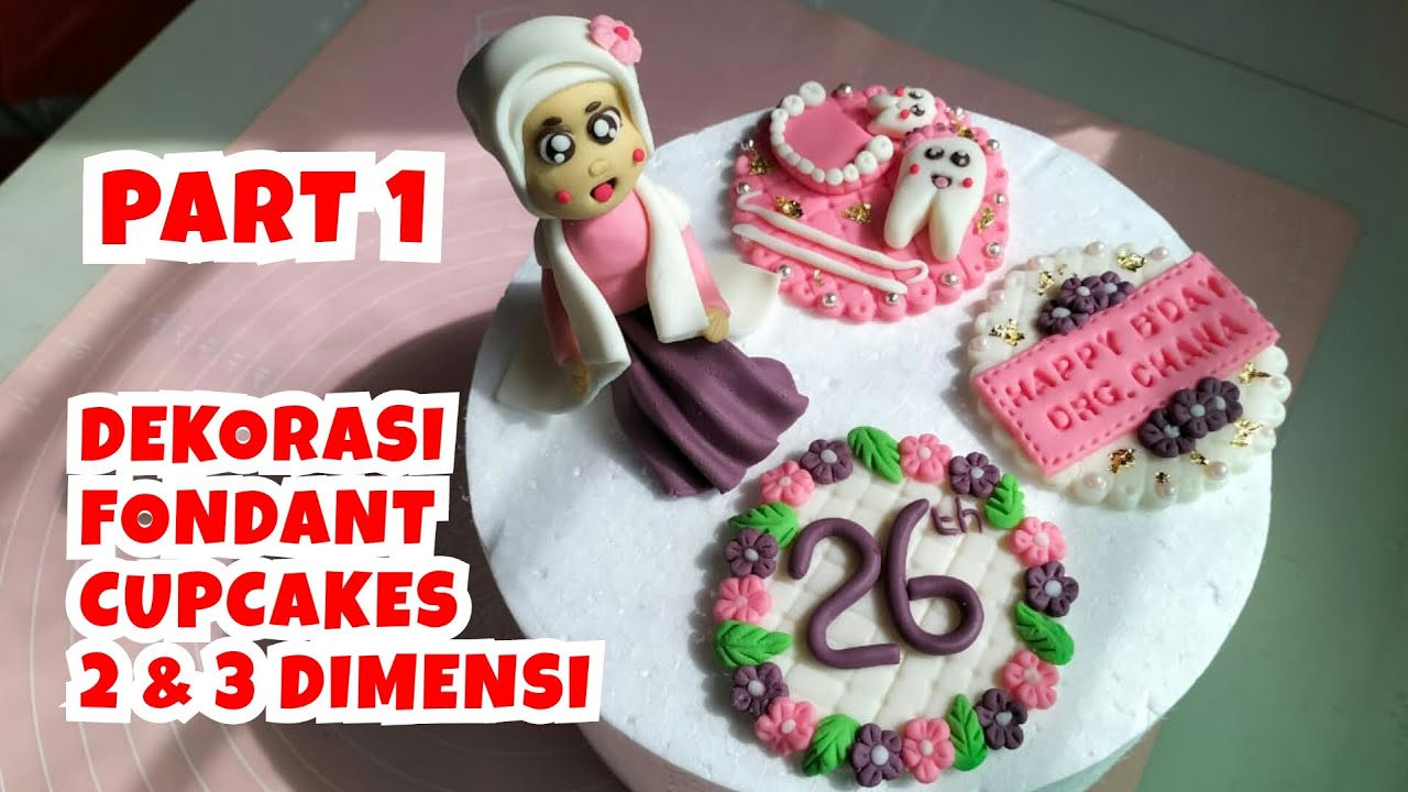 DEKORASI FONDANT TEMA DOKTER GIGI UNTUK CUPCAKES PART 1 by Neo's Kitchen