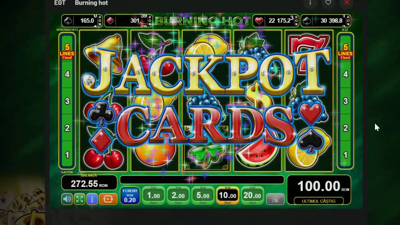 Fructe Egt - 5 Burning Hot  , Shining Crown , 40 Burning Hot , Dublaje , Jackpot Cards