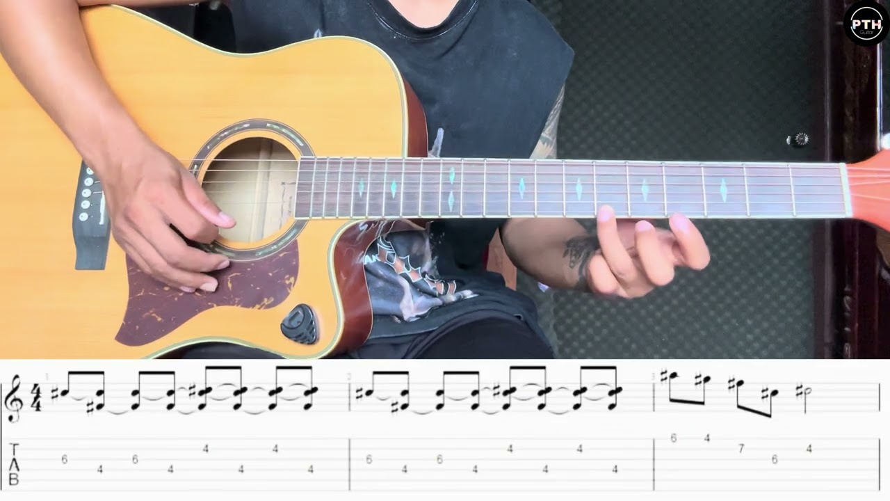 စိုင်းချစ်တဲ့ရတနာ(စိုင်းဆိုင်မောဝ်)-guitar intro & solo    tutorial by@pthguitar 