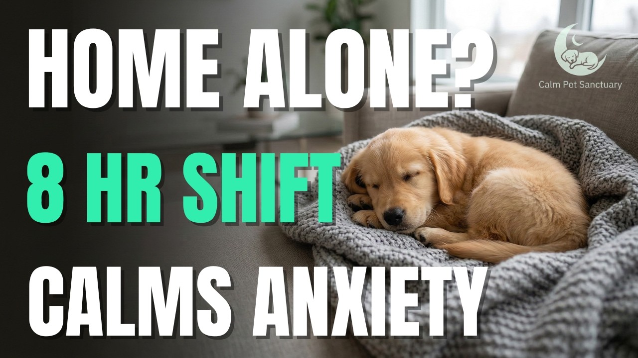 8 HOURS Heavy Rain & Heartbeat (432Hz) for Dogs Left Home Alone 🌧️ Reduce Separation Anxiety