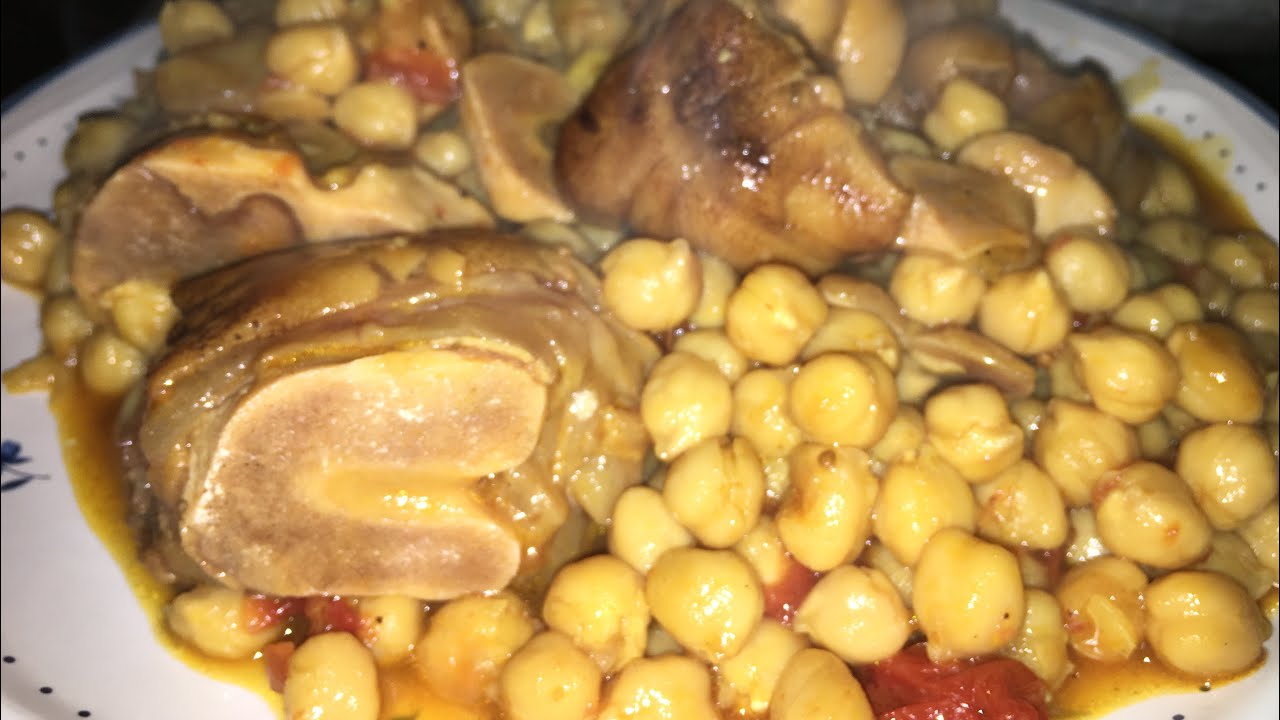 Receta de Marruecos! Patas de vaca con garbanzos