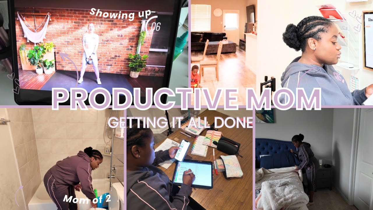 Productive Mom Day Routine | Plan With Me, Clean With Me, At Home Workout