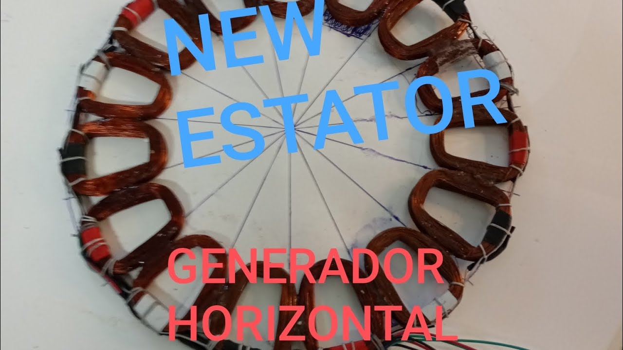 GENERADOR HORIZONTAL TRIFÁSICO ( Energía Gratis). ESTATOR.