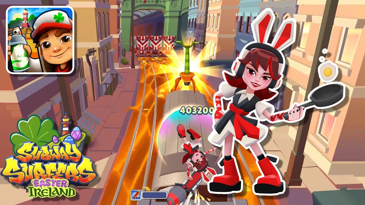 Bunny Betty Red Bunny Outfit - Subway Surfers Easter Ireland 2026 No Floor Challenge Floor is Lava