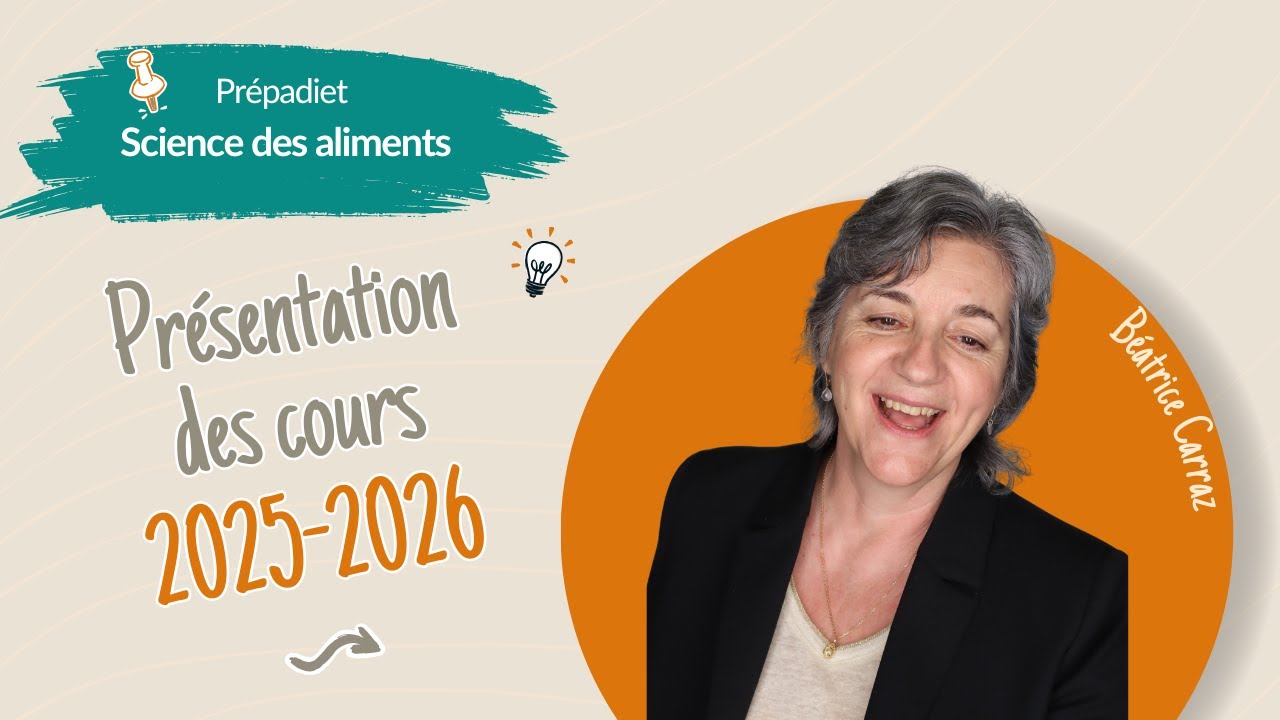 Pr&eacute;sentation cours science des aliments 2025 2026