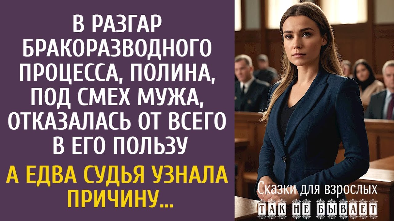 В разгар бракоразводного процесса, Полина отказалась от всего в пользу мужа… А едва судья узнала…