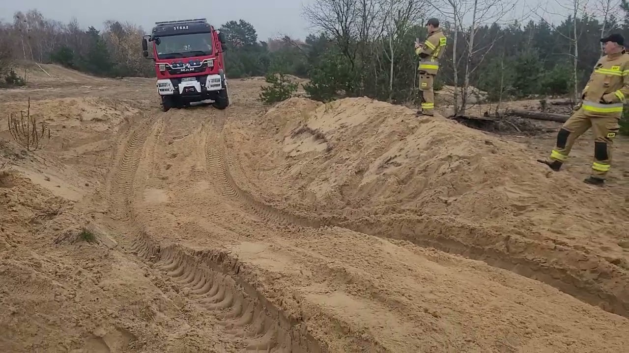 MAN TGM 13.290 BB Moto-Truck w terenie OSP ŁUK&Oacute;WIEC