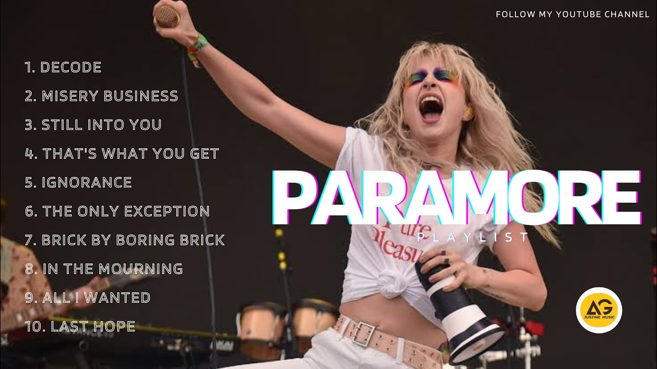 PARAMORE PLAYLIST  ||  Best Rock Songs  ||  Decode, Still Into You, That's What You Get, Last Hope