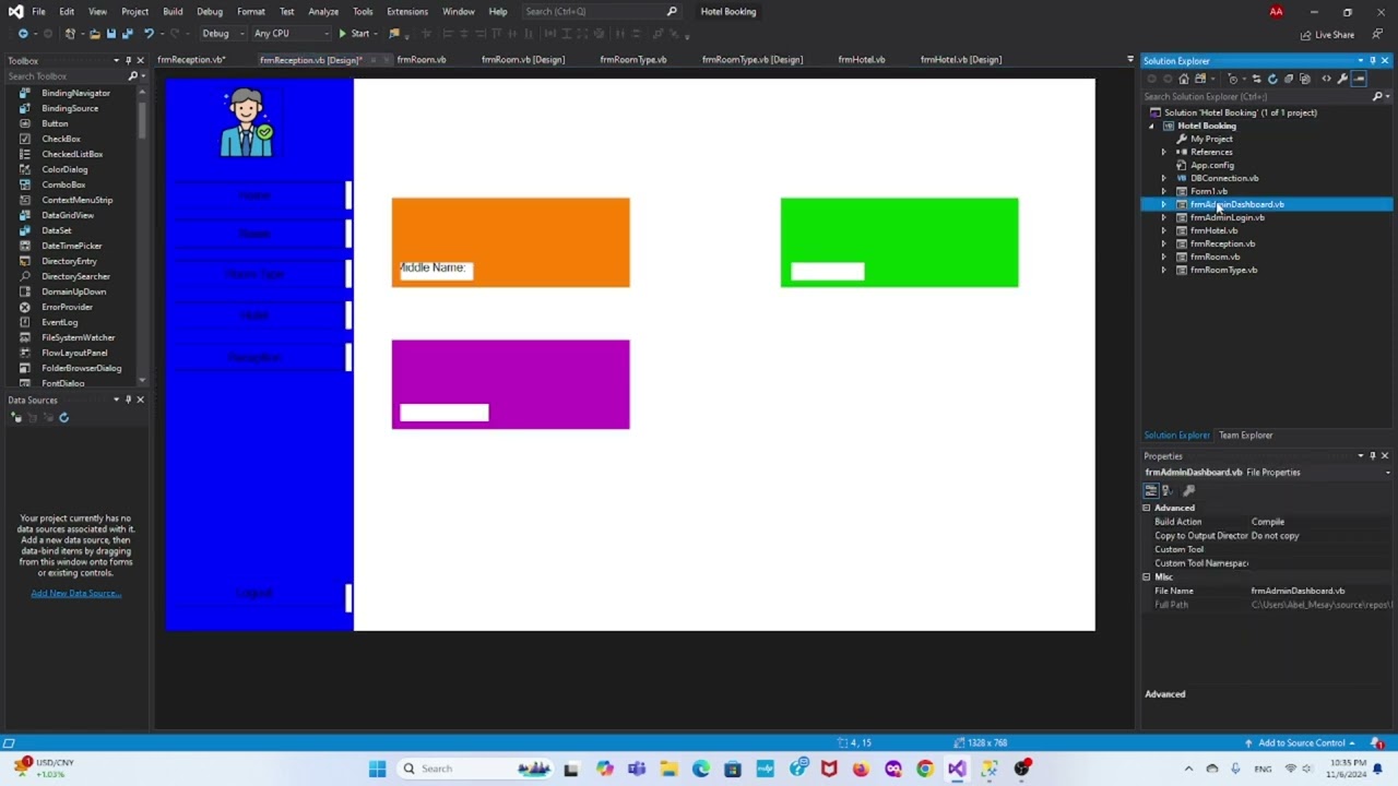 Hotel Management System Project Using Visual Basic .Net and Microsoft SqlServer Part 5